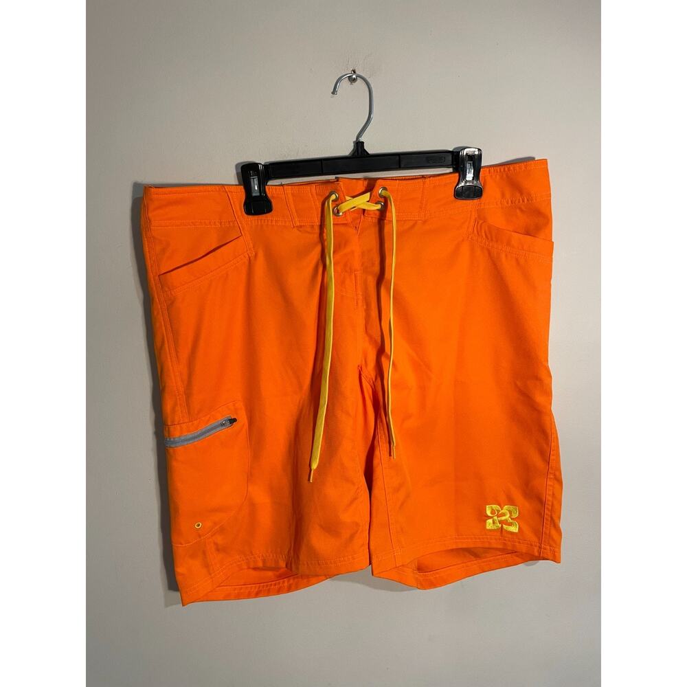 Immersion Research Authentic Guide Shorts Mens‎ Size 14 Orange Kayak Rafting